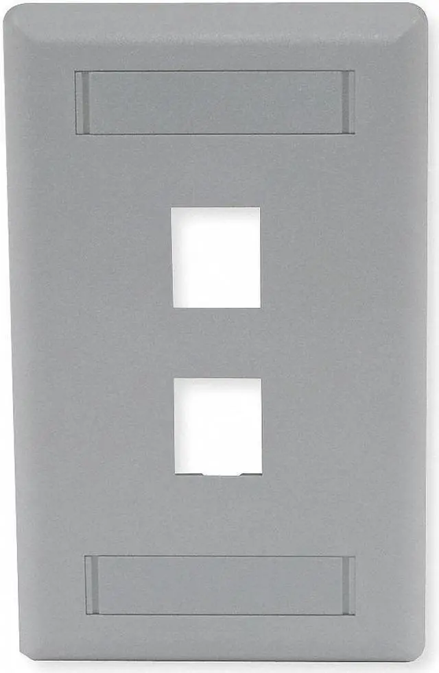 Alt view image 2 of 4 - HUBBELL PREMISE WIRING IFP12GY Faceplate,2 Port