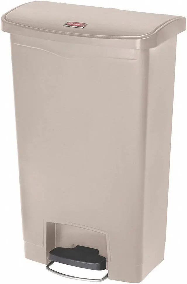 Alt view image 11 of 20 - Rubbermaid - 1883458 - Slim Jim Step-on - 50l/13g Resin Frt Step Beig, Each