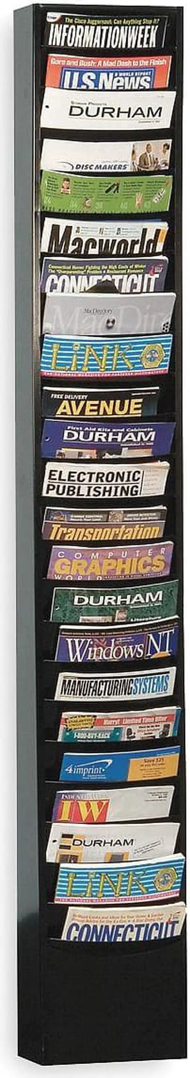 Alt view image 2 of 6 - DURHAM MFG 401-08 Literature Rack,Compartment 23,Blk