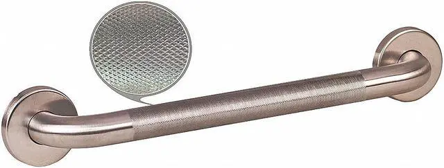 Main image of WINGITS WGB6SSKN24 24" Length, Knurled, Stainless Steel, Premium Grab Bar, Satin