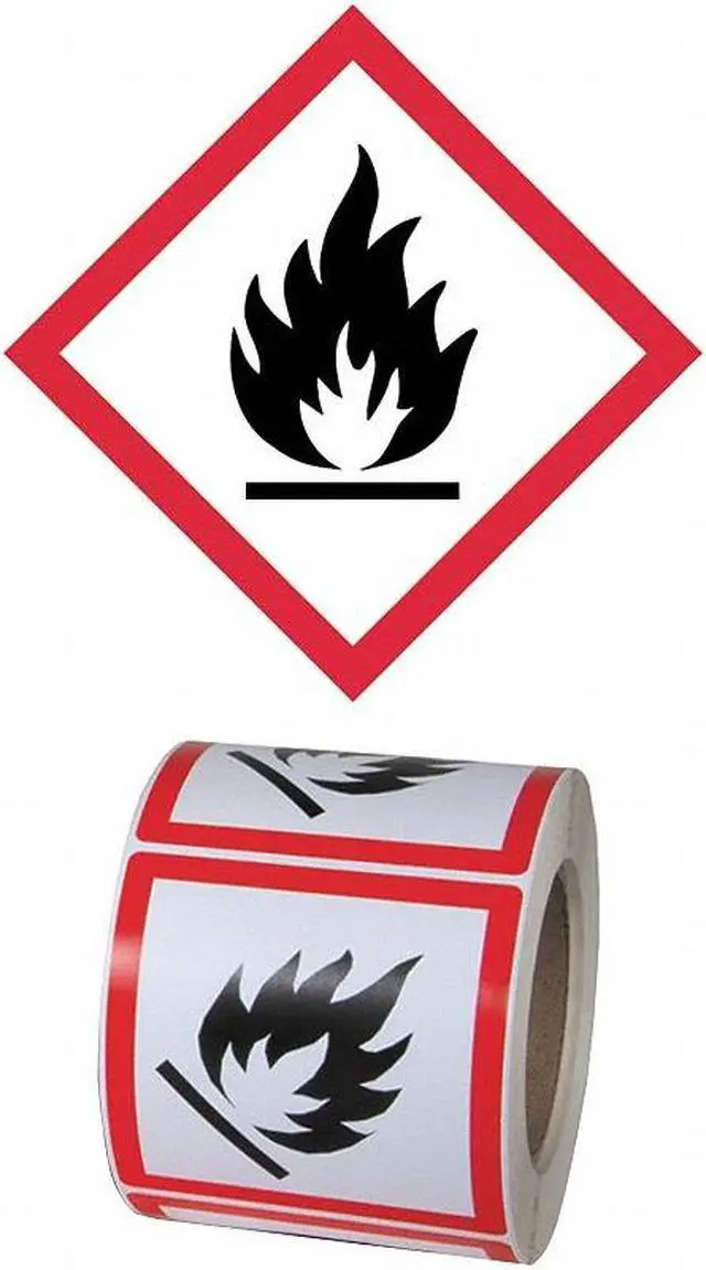 Alt view image 2 of 2 - GHS SAFETY GHS1261 GHS Label, 4 in H, 4 in W, Paper, PK500