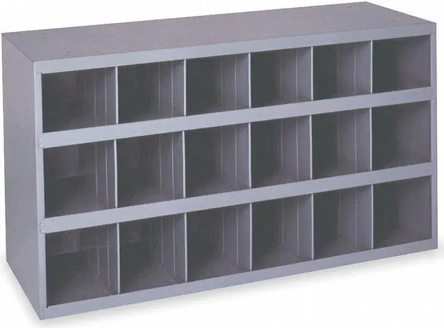 Alt view image 2 of 4 - DURHAM MFG 354-95 Prime Cold Rolled Steel Pigeonhole Bin Unit, 12 in D x 19 1/4