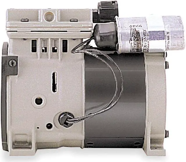 Alt view image 2 of 2 - THOMAS 688CE44 Piston Air Compressor/Vacuum Pump,1/3HP