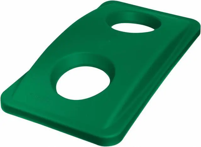 Alt view image 2 of 7 - RUBBERMAID FG269288GRN Bottle/Can Recycling Top,Plastic,Grn