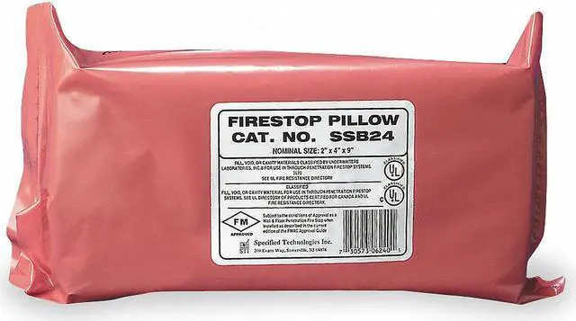 Alt view image 2 of 3 - STI SSB24 Fire Barrier Pillow,9 In. L,4 In. W