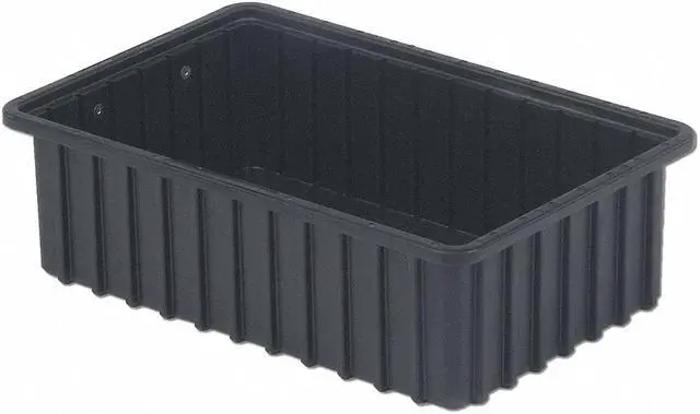Main image of LEWISBINS DC2050 XL Polyethylene, Divider Box, Black, 16 1/2 in L, 5 in H