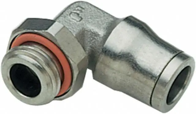 Main image of LEGRIS 3699 08 17 Push-Fit Elbow Fitting, 5/16 in Tube Size, Brass, Silver