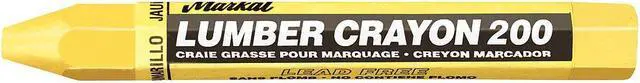 Alt view image 2 of 2 - MARKAL 80351 Lumber Crayon, Large Tip, Yellow Color Family, Clay