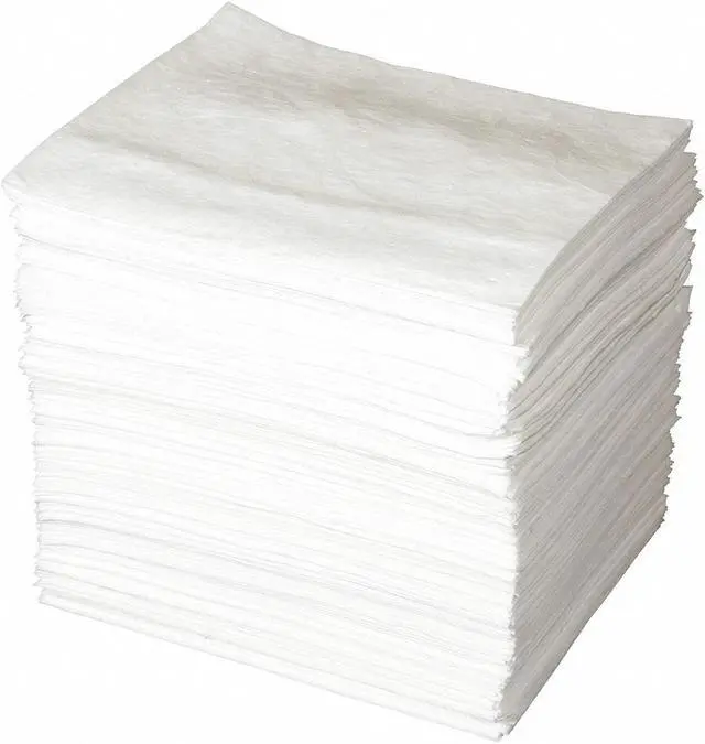 Main image of BRADY ENV200 Sorbent Pad, 51 gal, 15 in x 19 in, Oil, White, Polypropylene
