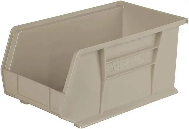 Alt view image 2 of 7 - AKRO-MILS 30240STONE Stone Hang and Stack Bin, 14-3/4"L x 8-1/4"W x 7"H
