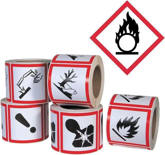 Alt view image 2 of 2 - GHS SAFETY GHS1257 GHS Label, 4 in H, 4 in W, Paper, PK500