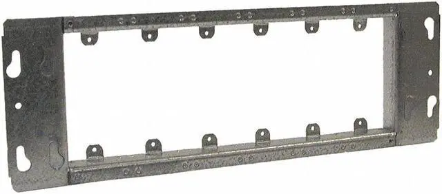 Main image of RACO 825 Electrical Box Cover, Square Box Type, 6 Gangs, Galvanized Steel,