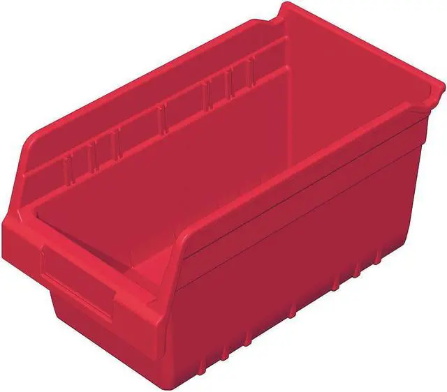 Alt view image 2 of 5 - AKRO-MILS 30090RED Red Shelf Bin, 11-5/8"L x 6-5/8"W x 6"H