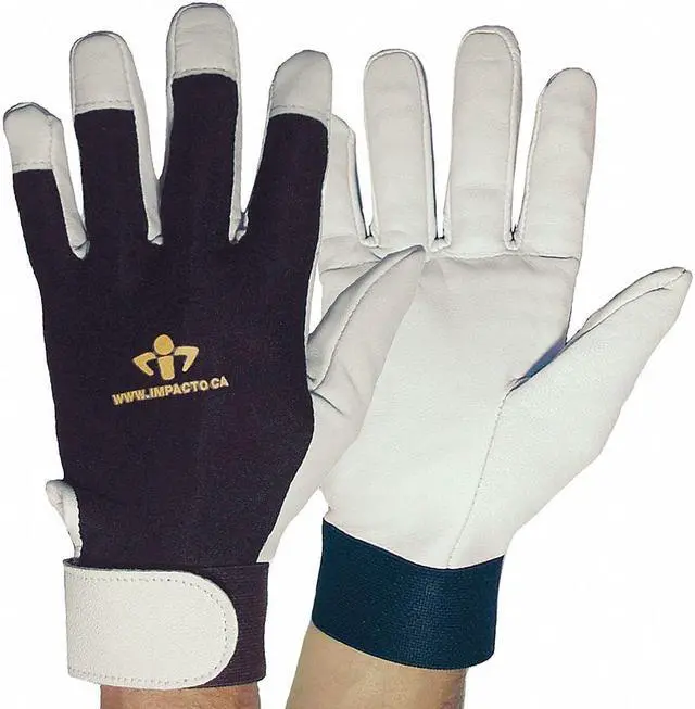 Alt view image 6 of 6 - IMPACTO BG413XL Anti-Vibration Gloves,XL,Black/White,PR