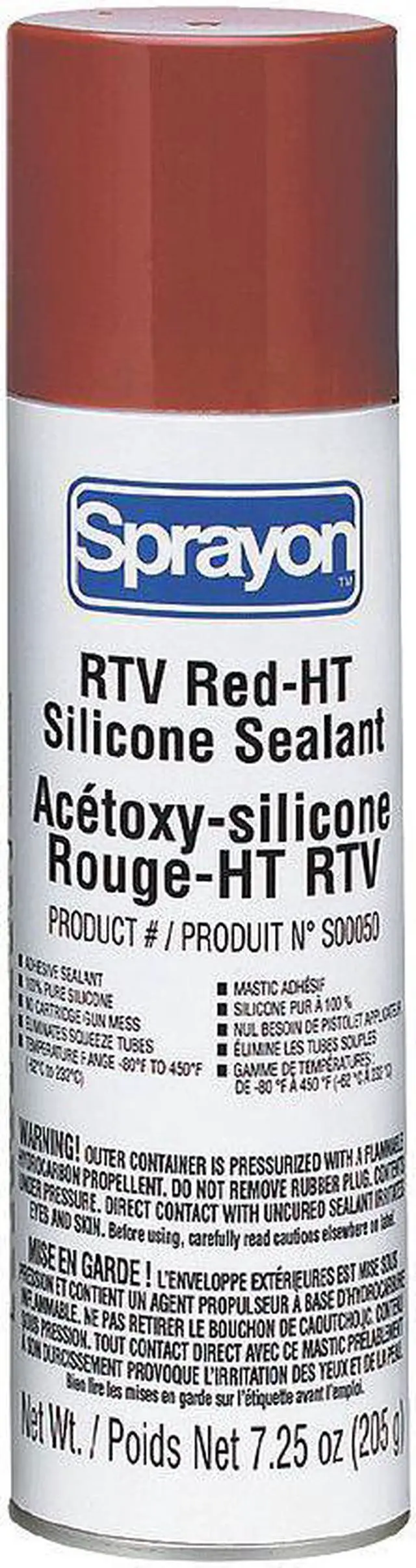 Main image of SPRAYON S00050000 Silicone Sealant, 8 oz, Red, Temp Range 80 to 450 Degrees F
