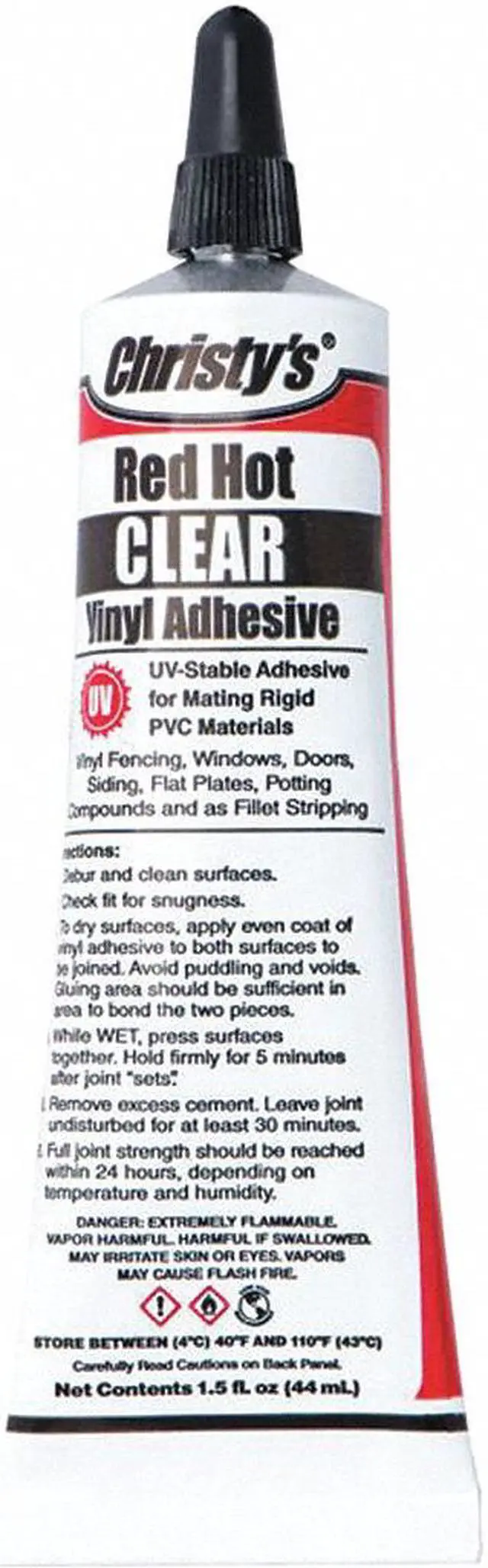 Main image of CHRISTY'S 34663 Vinyl/PVC Adhesive,Clear,1.5 oz.