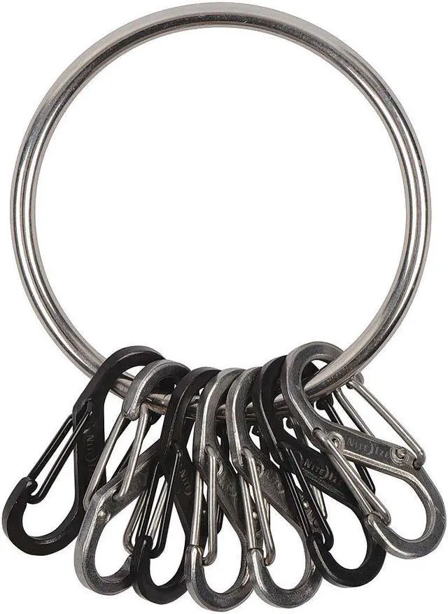 Main image of NITE IZE BRG-M1-R3 Key Rack, Black, Large, Silver Texture