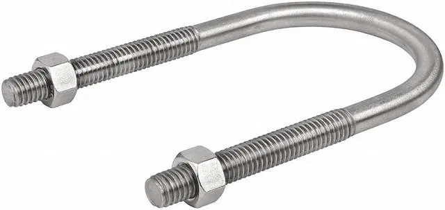 Main image of CALBRITE S63000UB00 Round U-Bolt, 1/2"-13, 3 21/32 in W, 4 in H, Plain