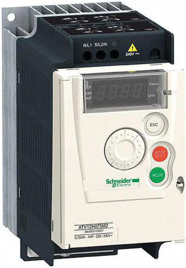 Alt view image 2 of 3 - SCHNEIDER ELECTRIC ATV12H037F1 Variable Frequency Drive, 1/2HP, 115V In, Altivar
