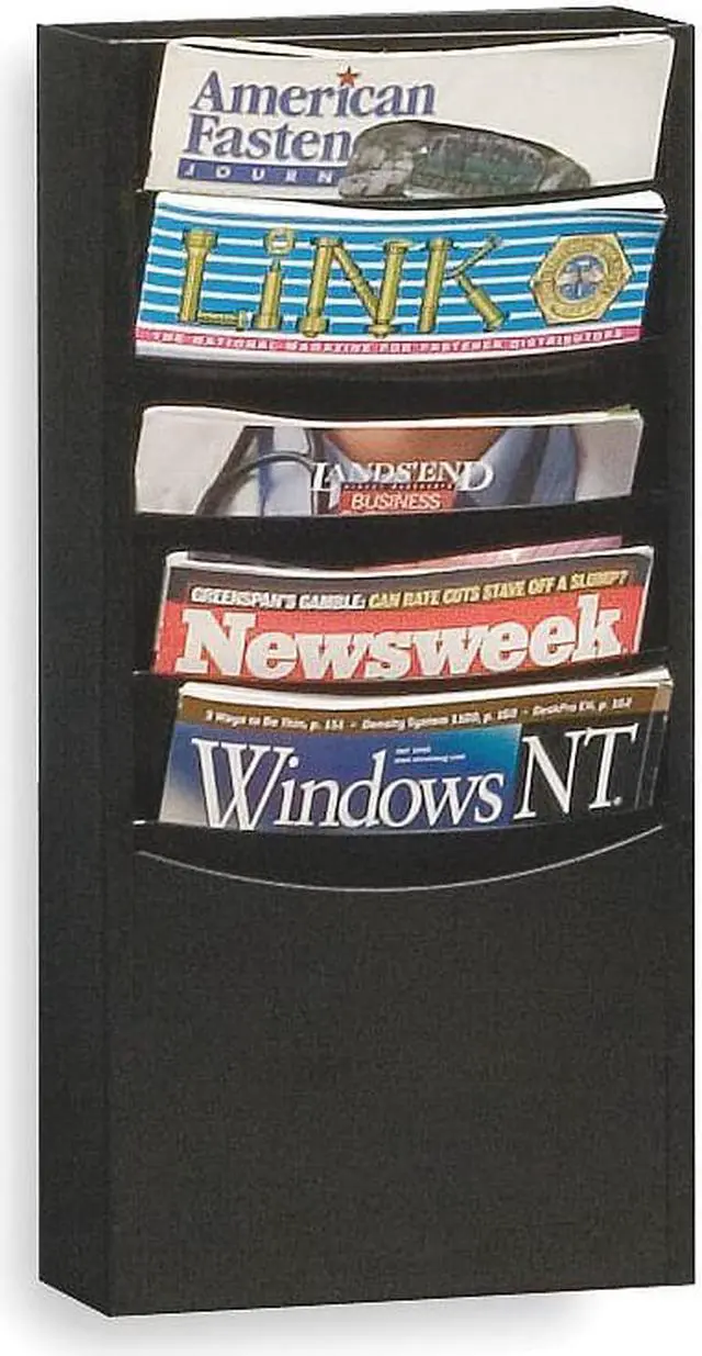 Alt view image 2 of 5 - DURHAM MFG 403-08 Literature Rack,Compartment 5,Blk
