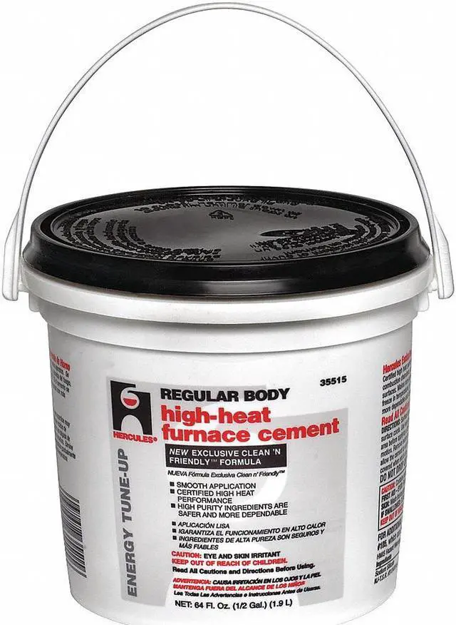 Alt view image 2 of 2 - HERCULES 35515 Furnace/Stove Cement,High Temp.,1/2 gal.