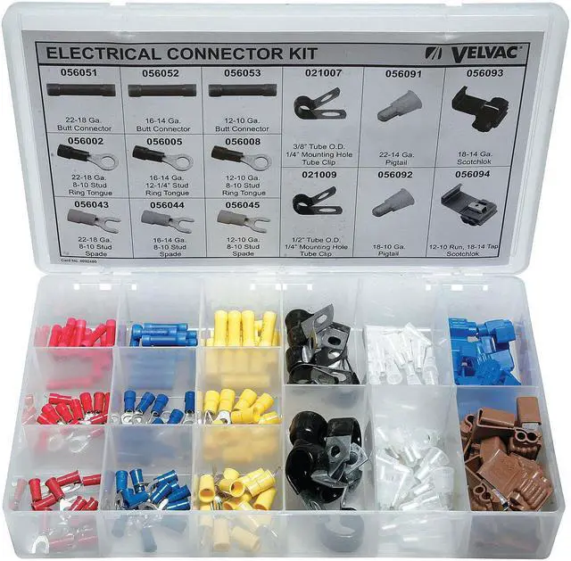 Alt view image 2 of 5 - VELVAC 056109 Wire Connector & Terminal Kit, 10 AWG, Vinyl Insulated, Assorted,