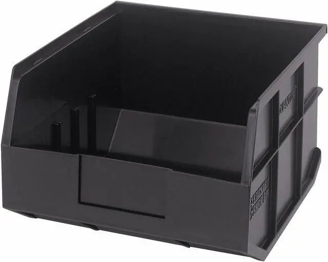 Main image of QUANTUM STORAGE SYSTEMS SSB425BK Shelf Storage Bin, Polypropylene, Black, 7 in