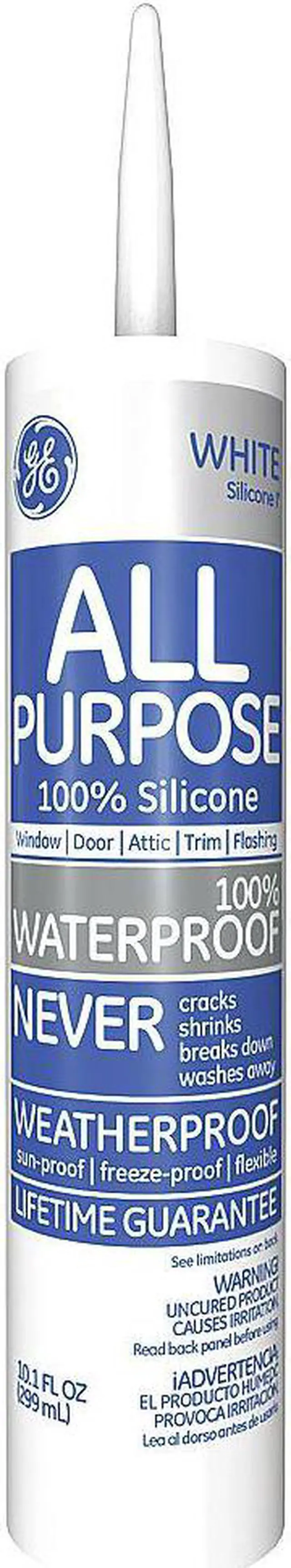 Alt view image 3 of 3 - GE 2749483 Silicone Sealant, All Purpose Silicone, 10 oz, Cartridge, White