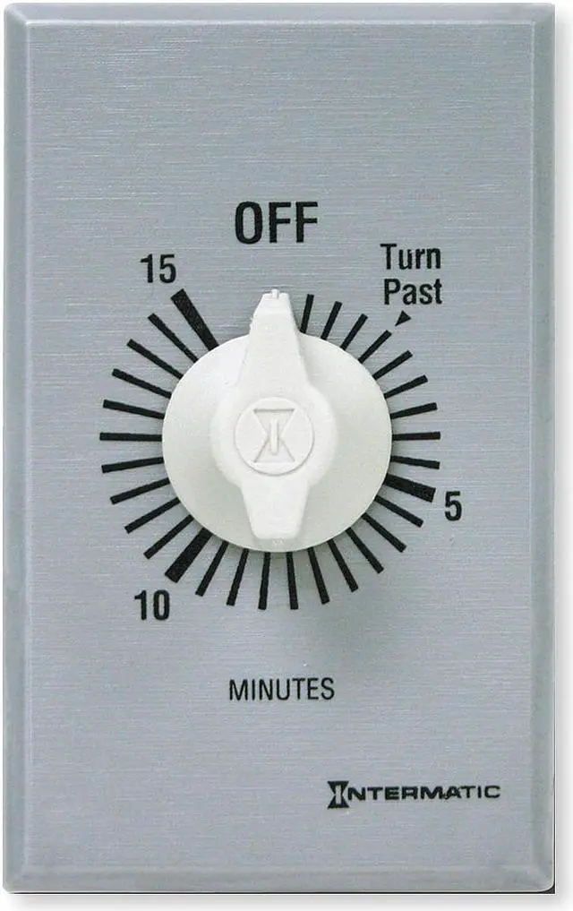 Main image of INTERMATIC FF315M Timer,Spring Wound,15 Min,SPDT,Silver