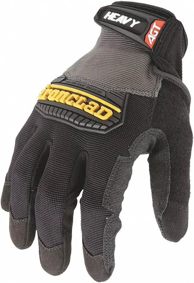 Alt view image 3 of 5 - Mechanics Gloves, Construction, L, Black, Pr