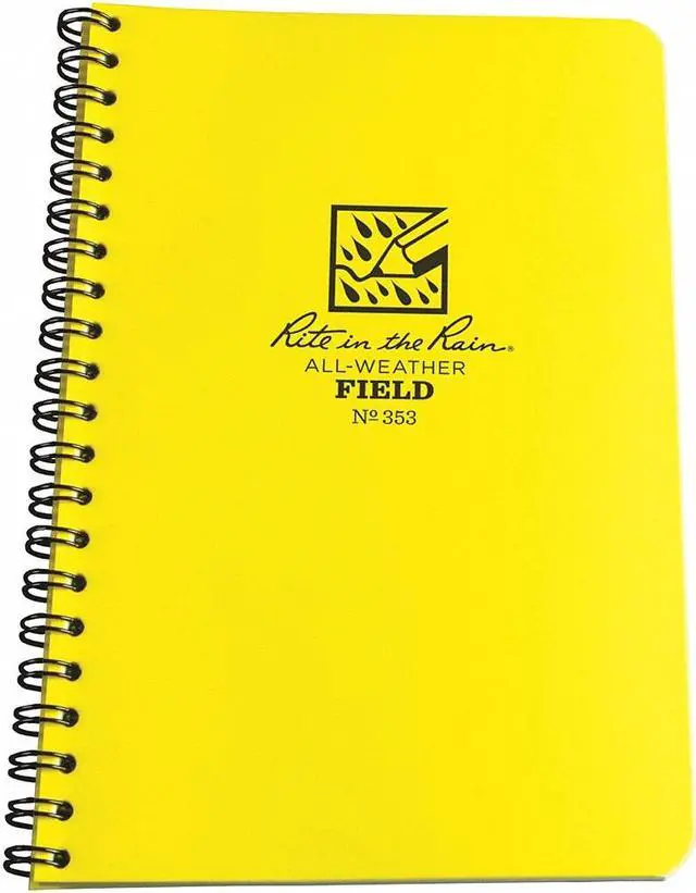 Alt view image 2 of 3 - RITE IN THE RAIN 353 All Weather Notebook,Side Spiral,Field