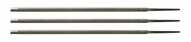 Main image of CRESCENT NICHOLSON 02229B 3/16" x 8" Round Knurl Cut Chainsaw File - 3 Files