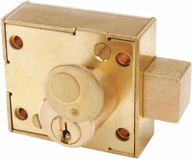 Main image of CCL A55481 Enclosure Lock, Brass, Varies For Door Thickness, 0 Number of Keys
