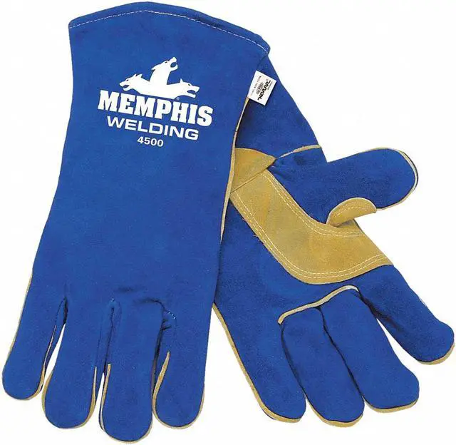 Main image of MCR SAFETY 4500M Welding Welding Gloves, Gauntlet Cuff, Wing Thumb, Premium