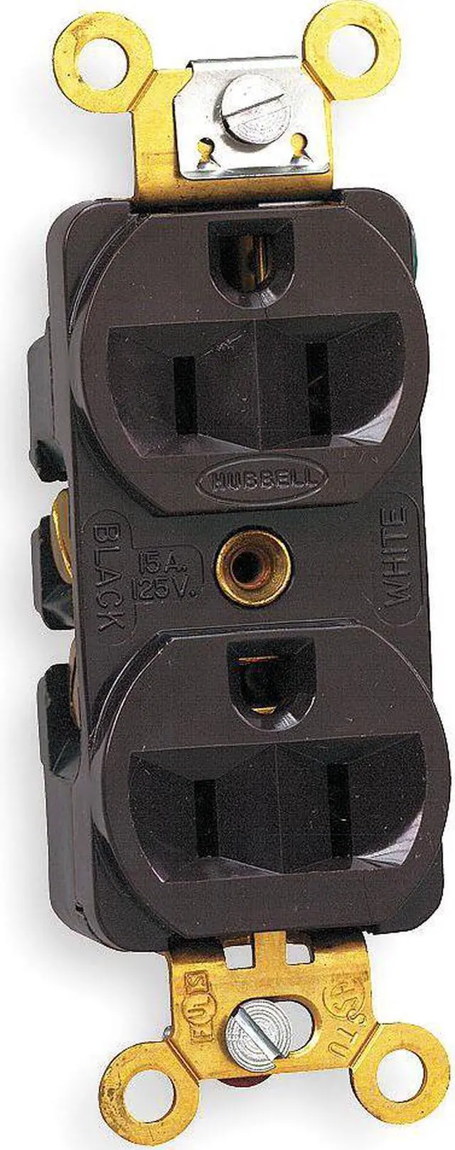 Main image of HUBBELL WIRING DEVICE-KELLEMS HBL5252 Straight Blade Receptacle, 5-15R, 15 A,