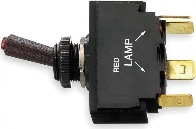 Main image of HUBBELL WIRING DEVICE-KELLEMS M11LTR Marine Lighted Toggle Switch, SPST, 4