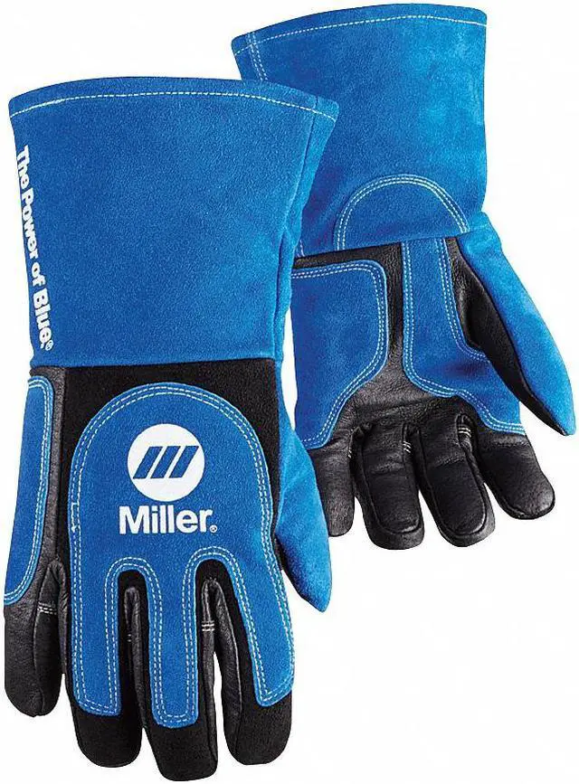 Main image of MILLER ELECTRIC 263340 ArcArmor Welding Gloves,3D,XL,Wing,BlueBlack,PR