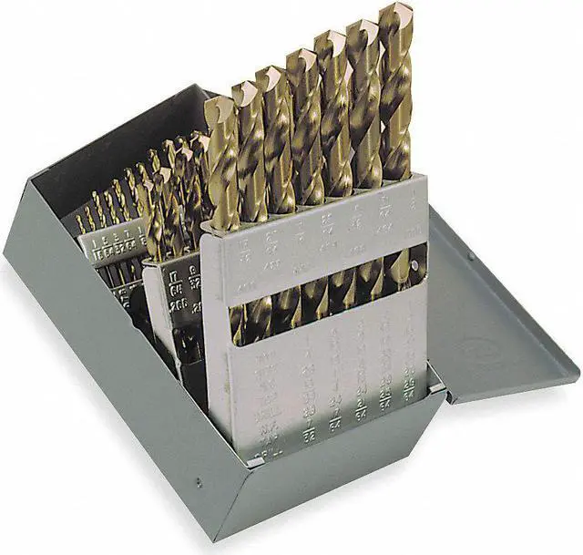 Main image of CHICAGO-LATROBE 57850 29PC 135 Degree Heavy-Duty Cobalt Jobber Lngth Drill Set