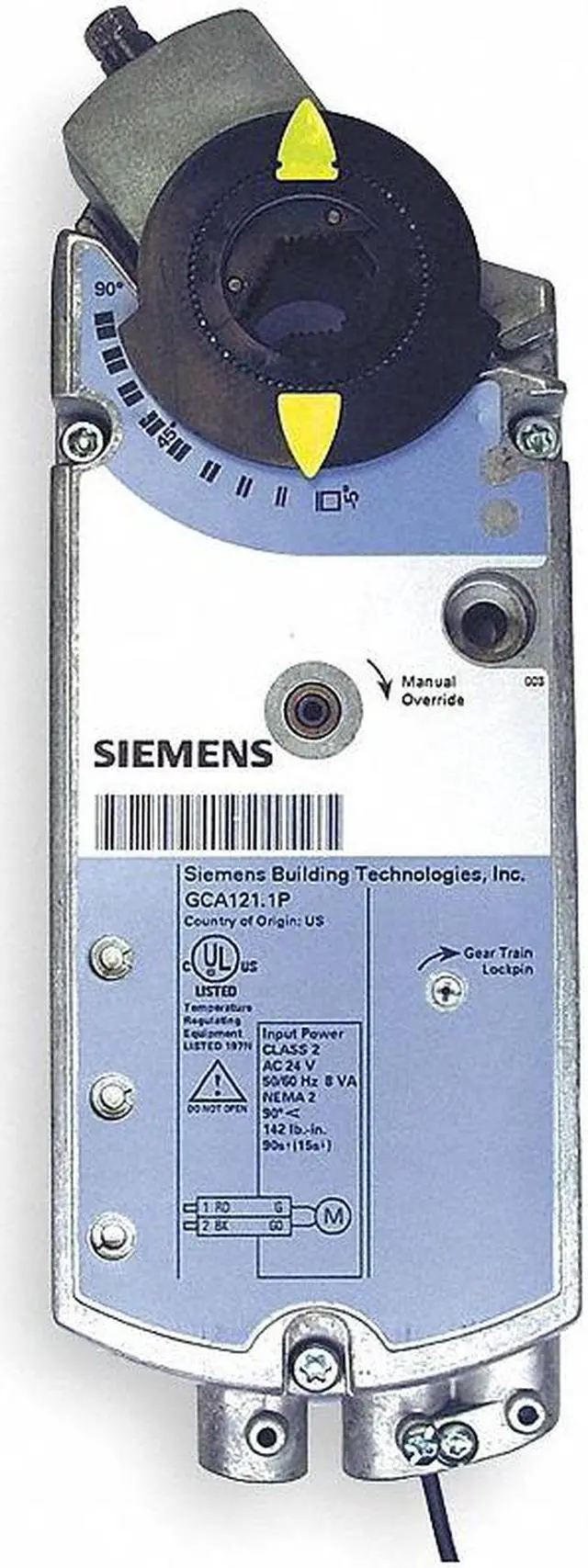 Main image of SIEMENS GCA121.1P Electric Actuator,160 in.-lb.,24VAC/DC