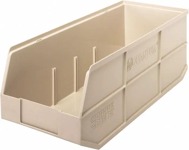 Main image of QUANTUM STORAGE SYSTEMS SSB483IV Shelf Storage Bin, Polypropylene, Ivory, 7 in