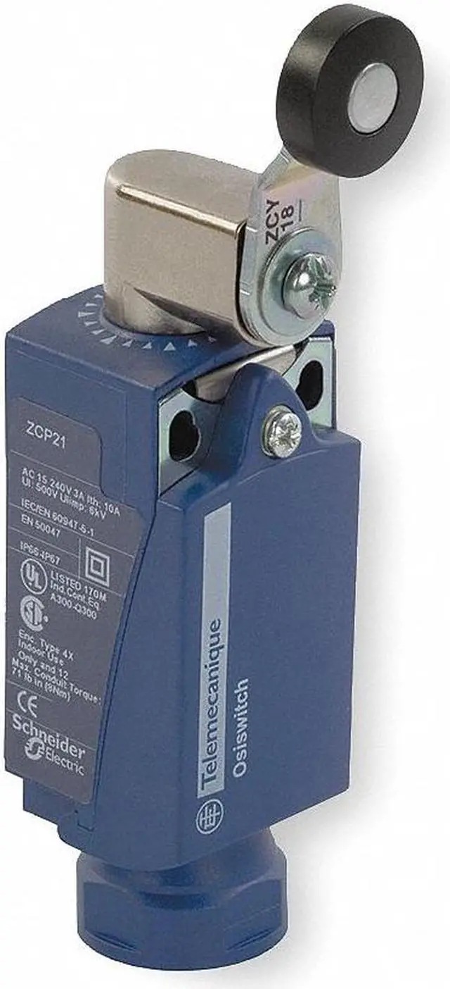 Main image of TELEMECANIQUE SENSORS XCKP2118N12 Limit Switch, Roller Lever, Rotary, 1NC/1NO,