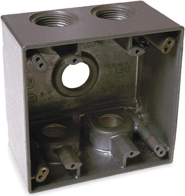 Main image of BELL OUTDOOR 5389-0 Weatherproof Electrical Box, 36 cu in, Double Gang Box