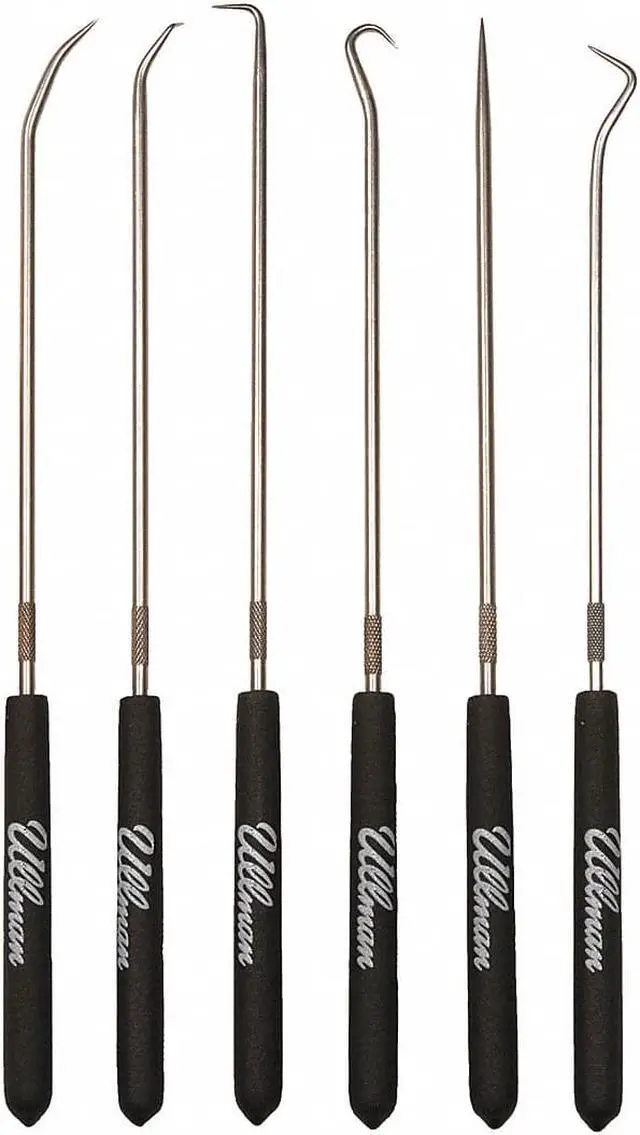 Main image of ULLMAN CHP6-L Pick/Hook Set,Stl Shft, Plstc Grps,PK6