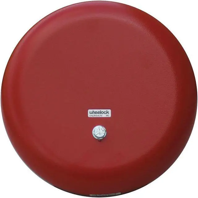 Main image of WHEELOCK CN121063 Bell, Bell, Continuous/Pulse, 115V AC, 85 dB, Metal, Red,