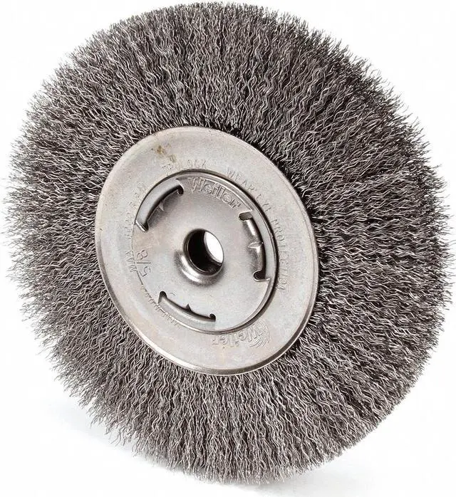 Main image of WEILER 93491 Crimped Wire Wheel Wire Brush, Arbor, 7"