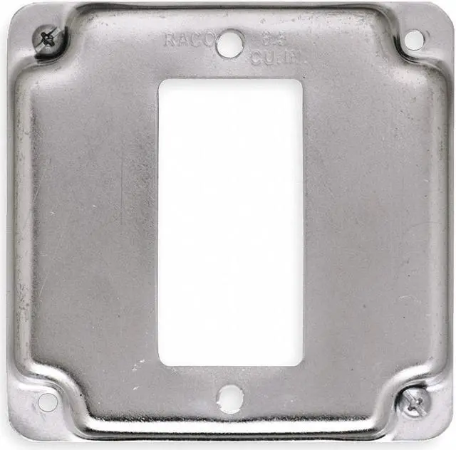 Alt view image 7 of 10 - Raco Electrical Box Cover,Square,GFCI,1Gang  808C