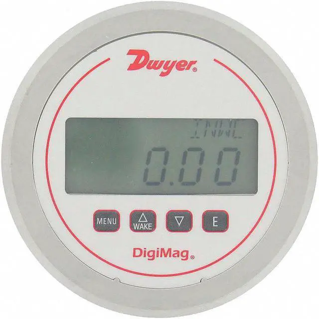 Alt view image 2 of 2 - DWYER INSTRUMENTS DM-1124 Digital Differential Pressure Gauge, 5 in Dial, 0.125