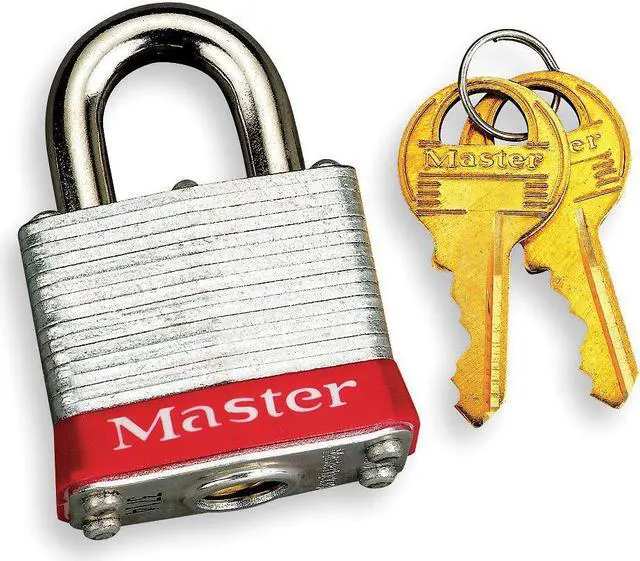 Alt view image 2 of 5 - 4 Pin Tumbler Padlockw/Red Bumpe
