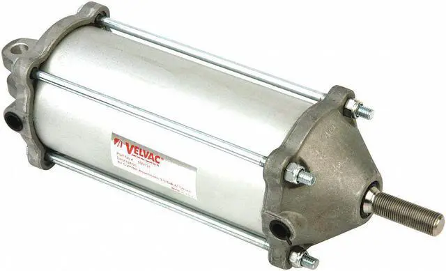 Alt view image 2 of 2 - VELVAC 100126 Air Cylinder, 2 1/2 in Bore, 6 in Stroke, Single Acting, Aluminum