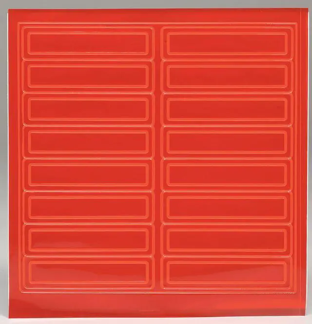 Alt view image 2 of 6 - ACCUFORM LHR104RD Hard Hat Label, 1 In. H, 4 In. W, PK16, Legend Style: Blank